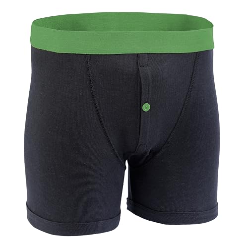 Sockstack 12 Pairs Mens Boxer Shorts Designer Black Fashion Band Underwear X Large (38-40")