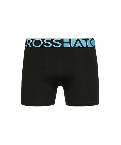 Crosshatch Mens Boxers Shorts (5 Pack) HALFHATCH Multipack Underwear Gift Set Colour Mens Trunk Boxers(M,Halfhatch - Black)