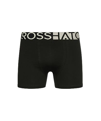 Crosshatch Mens Boxers Shorts (5 Pack) HALFHATCH Multipack Underwear Gift Set Colour Mens Trunk Boxers(M,Halfhatch - Black)