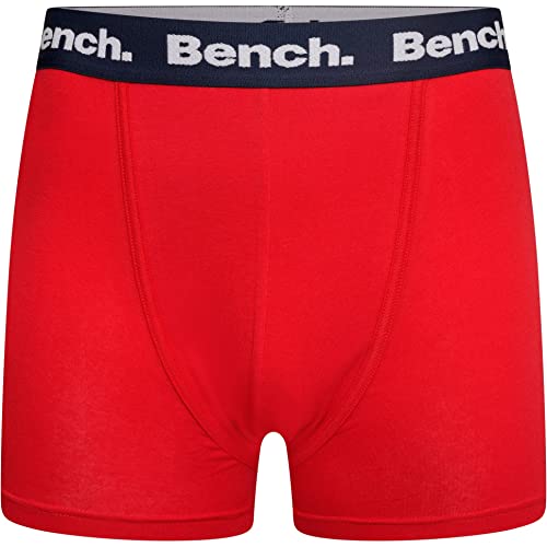 Bench - Mens Everyday 'ACURA' Multipack Essentials Breathable Stretchy Soft Cotton Rich Trunks, Classic Fit 5 Pack Boxer Jersey Shorts, Underwear Gift Set (XXL, Assorted)