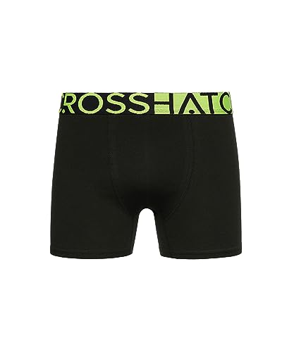 Crosshatch Mens Boxers Shorts (5 Pack) HALFHATCH Multipack Underwear Gift Set Colour Mens Trunk Boxers(M,Halfhatch - Black)
