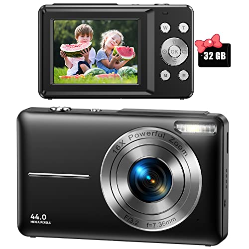 1080P Compact Digital Camera with 32GB SD Card