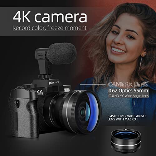 Monitech 4K Vlogging Camera with Bundle