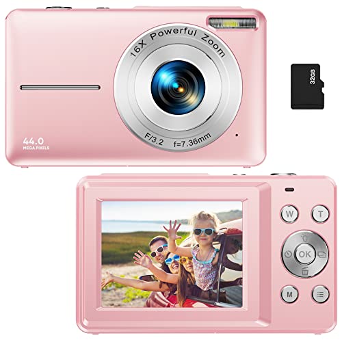 Compact 16X Zoom Kids Camera - Pink