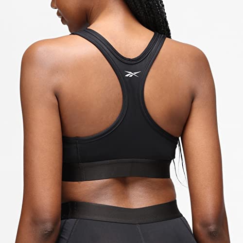 Reebok Women's WomenÂ’s Reebok Crop Top, Stretch Cropped Wireless Sports With Racer Back - Black Top, Black, M UK