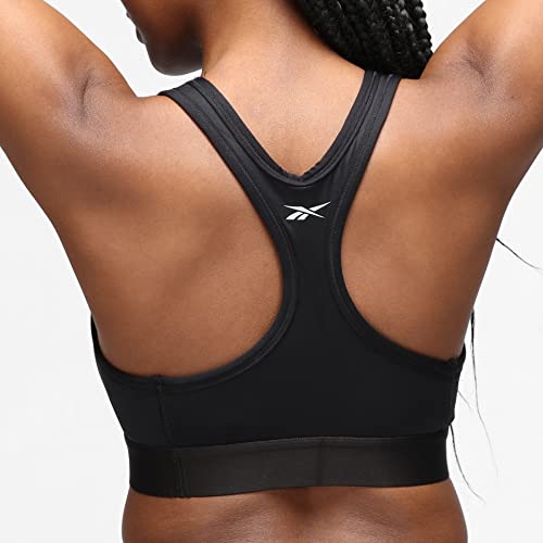 Reebok Women's WomenÂ’s Reebok Crop Top, Stretch Cropped Wireless Sports With Racer Back - Black Top, Black, M UK