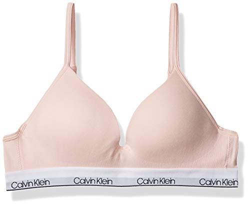 Calvin Klein Girls' Seamless Hybrid Bra Training, Opaque, Crystal Pink, 30A