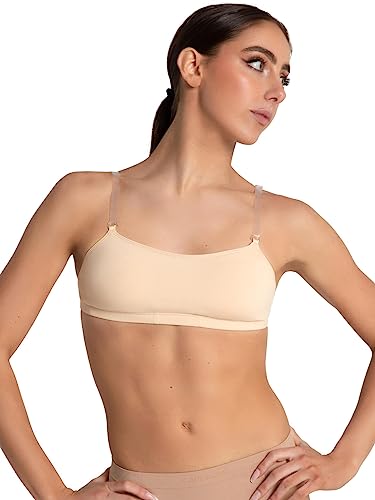 Capezio Women's 3564 Camisole Bra Top With Bratek, Nude, M UK