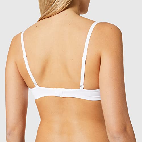 Iris & Lilly Women's Microfibre Push-Up Bra, White, 32A