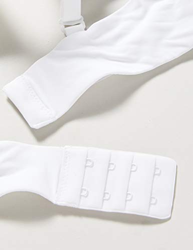 Iris & Lilly Women's Microfibre Push-Up Bra, White, 32A