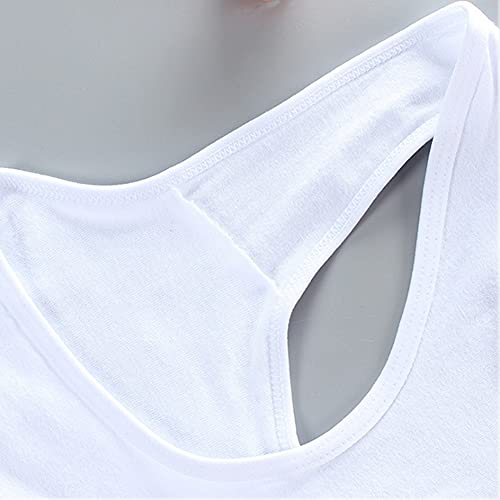 Cretty-Meet Soft and Comfortable Cotton Girls Bra Kids Underwear Sports Training Bra Crop Tops for Teenage Girls 8-16 Years - White