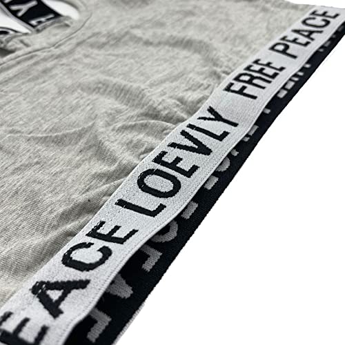 FedMois Girls Sports Bra Unpadded Crop Top Cotton Pack of 3, Grey, Black and White, 10-12 Years