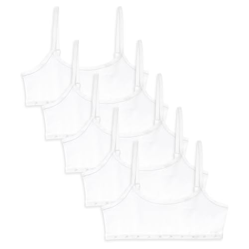 The Essentials Wardrobe Girls TEW 5 Pack Crop Top - 10/11 YRS - White