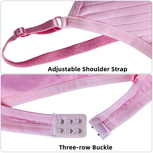 EDS Service Teen Girls Bra, Adjustable Crop Top Bra with Should Strap, Kids Training Bra with Removable Pad for Age 10-15 Years Pack of 3