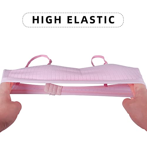 EDS Service Teen Girls Bra, Adjustable Crop Top Bra with Should Strap, Kids Training Bra with Removable Pad for Age 10-15 Years Pack of 3