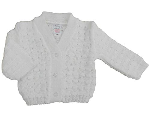 with Tags. Baby Girls White Knitted Cardigan Clothes (6-9 Months)