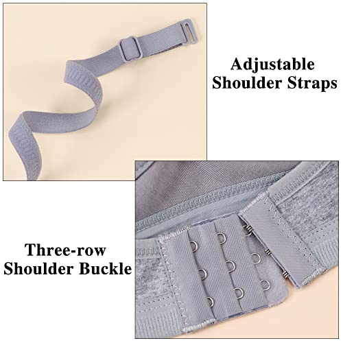 EDS Service Girls First Bra, Soft Cotton Teen Bra, 3 Pack Wire Free Padded Crop Top, Young Girls Underwear with Adjustable Strap for Women 12-18Years