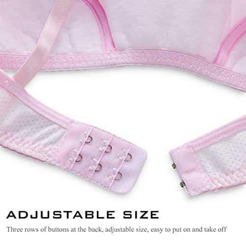 AOOPOO 6 Pack Girls Bra,Preteen Girl Clothes Teenage Bras Adjustable Seamless with Padded 10-15 Years Maiden Bras for Daily