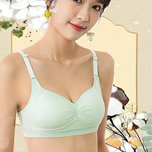 Anntry Teenage Girls Cotton Bras Breathable Underwear Wire Free Sports Bra with Adjustable Straps Training Bralette for Women Girls Pack of 3