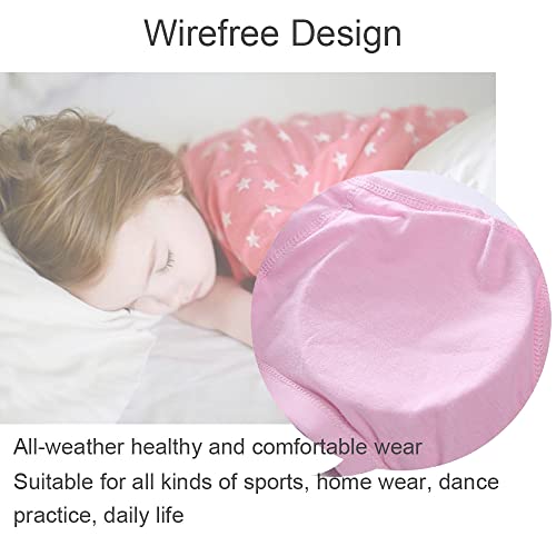 4 Pack Teen Girls Sports Bras Cotton Underwear Adolescente Kids Vest Training Bra Crop Top with Removable Pads for 8-14 Years