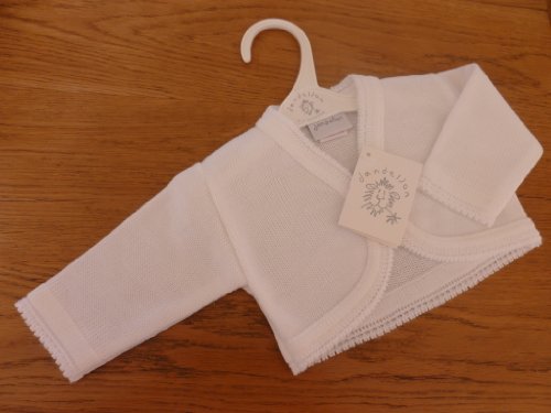 Baby Girls Knitted Bolero Cardigan by Dandelion (3-6 Months, White)