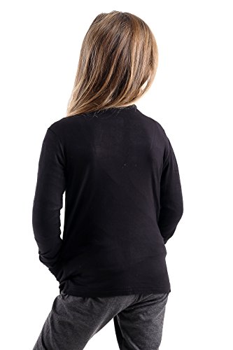 GW CLASSY OUTFIT Girls Kids Boyfriend Cardigans 45% Cotton Children's T-Shirts Shirt Uniform Open Cardigan N with Pockets Tops School Fashion Tops Shrug 5TO 13 (11-12, Black)