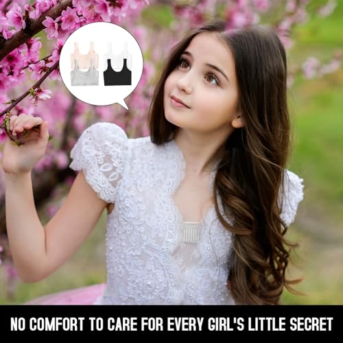 kuryt Girls Sports Bra 4PCS Kids Bra Teens Girls Bra Crop Tops Age 11-12 Soft Comfortable Cotton Material Suitable for First Bra for Girls 11-12 Training School Essentials