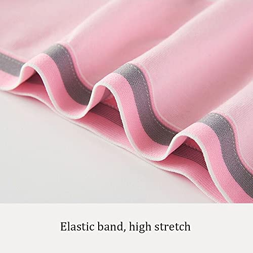 FedMois Girls Sports Bra Unpadded Crop Top Cotton Pack of 4, Grey, Black, White and Pink, 10-12 Years