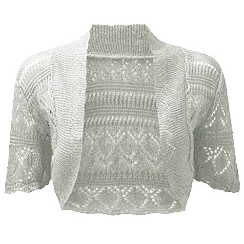 ZEE FASHION New Kids Girls Bolero Knitted Cardigan Shrugs Top Age: 2-13 Years Silver