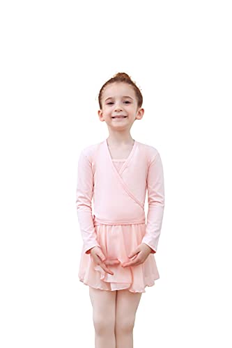 Tancefair Ballet Cardigan Dance Wrap Top Cotton Crossover Cardigan Ballet Wrap Top Long Sleeve for Girls Womens