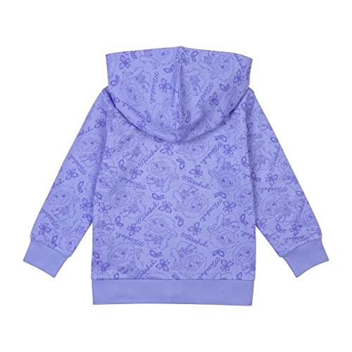 Disney Encanto Girls Hoodie, Mirabel Zip Up Hoodie Jumper for Girls, Ages 3 to 10 Years (6-7 Years) Lilac
