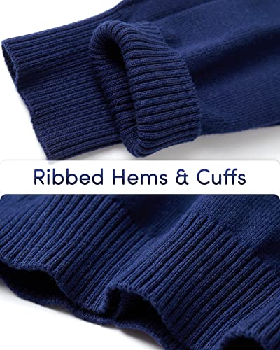 Adorel Girls Knit Cardigan School Pearl Button Down Knitwear Navy Blue 13-14 Years (Manufacturer Size 160)