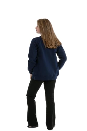 Miss Chief Girls School Cardigan Fleece Sweatshirt Uniform Schoolwear Age 2 3 4 5 6 7 8 9 10 11 12 13 14 + Adult Sizes Navy