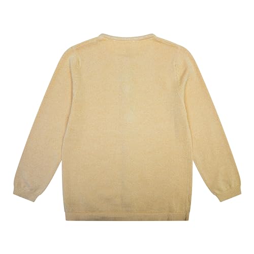 Bolerose Girls Long Sleeve Button Up Sparkle Childrens Kids Cardigan (Gold, 9-10 Years)