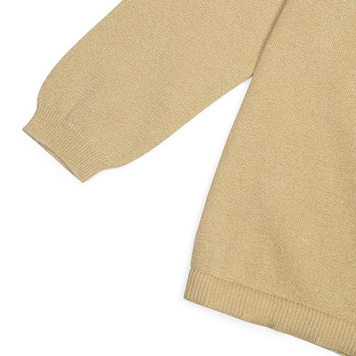 Bolerose Girls Long Sleeve Button Up Sparkle Childrens Kids Cardigan (Gold, 9-10 Years)