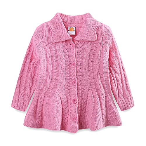 Mud Kingdom Big Girls Cardigan Sweaters Button Up Pink 10 Slim Years