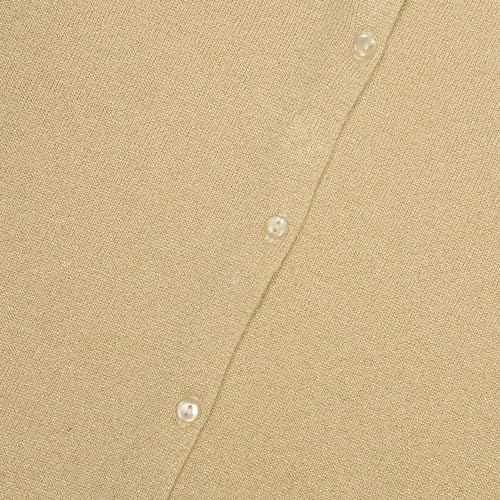 Bolerose Girls Long Sleeve Button Up Sparkle Childrens Kids Cardigan (Gold, 9-10 Years)