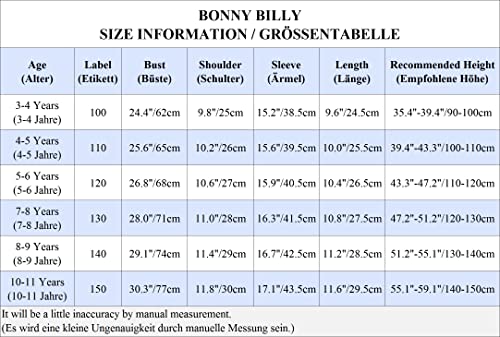 BONNY BILLY Little Girls Long Sleeve Solid Cotton Warm Knitwear Cardigan Bolero Shrug 10-11 Years Black