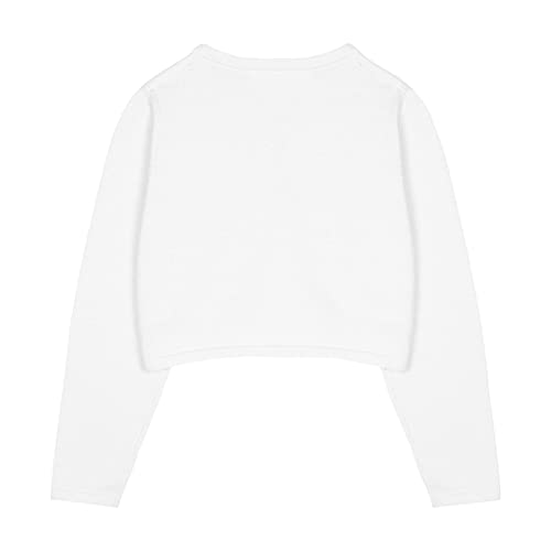 Bolerose Girls Long Sleeve Cardigan Childrens Kids Bolero Shrug (White, 5-6 Years)
