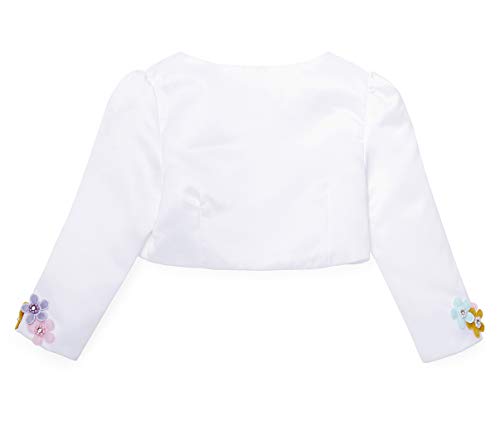 AmzBarley Unicorn Cardigan for Girls Party Dress Cover up Shrug Long Sleeves Cardigans Childs Kids Holiday Boleros Outerwear Age 5-6 Years White