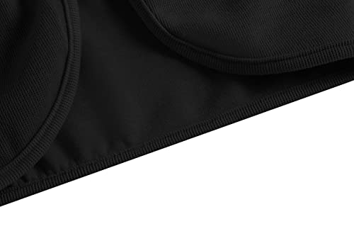 BONNY BILLY Little Girls Long Sleeve Solid Cotton Warm Knitwear Cardigan Bolero Shrug 10-11 Years Black