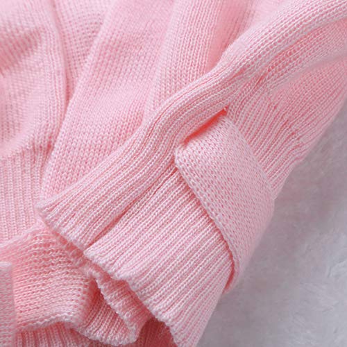 Freebily Girls Ballet Dance Cross-Over Cardigan Knit Wrap Top Warm-up Dancewear Sweater for Kids (Side Ties Pink, 3-4 Years)