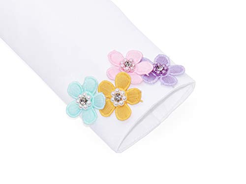 AmzBarley Unicorn Cardigan for Girls Party Dress Cover up Shrug Long Sleeves Cardigans Childs Kids Holiday Boleros Outerwear Age 5-6 Years White