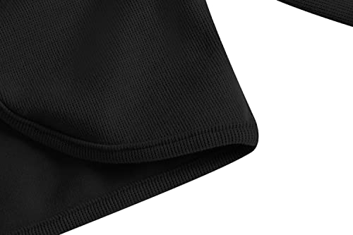 BONNY BILLY Little Girls Long Sleeve Solid Cotton Warm Knitwear Cardigan Bolero Shrug 10-11 Years Black