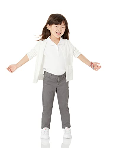 Amazon Essentials Girls' Uniform Slim-fit Cardigan Sweater, Black, 6-7 Years