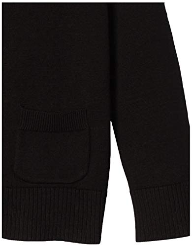 Amazon Essentials Girls' Uniform Slim-fit Cardigan Sweater, Black, 6-7 Years
