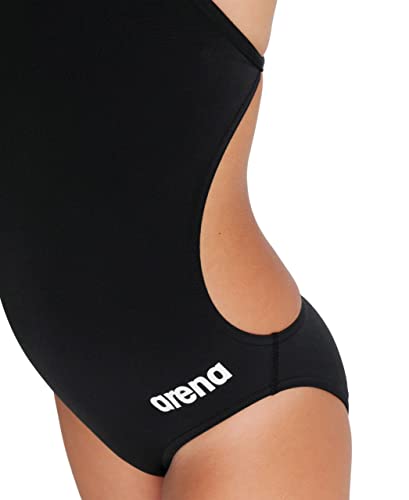 arena Solid Challenge Team Junior Girl's One-piece Swimsuit, Fast-drying sports Swimwear, MaxLife fabric with maximum chlorine resistance and UPF 50+ UV protection