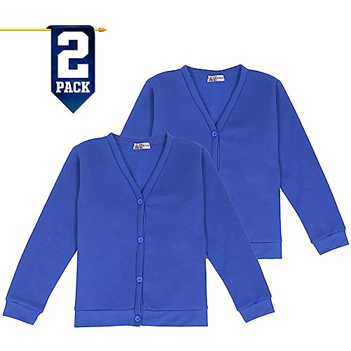 A2Z 4 Kids Girls Club Scouts School Uniform - UF Cardigan Royal 2 Pack 7-8