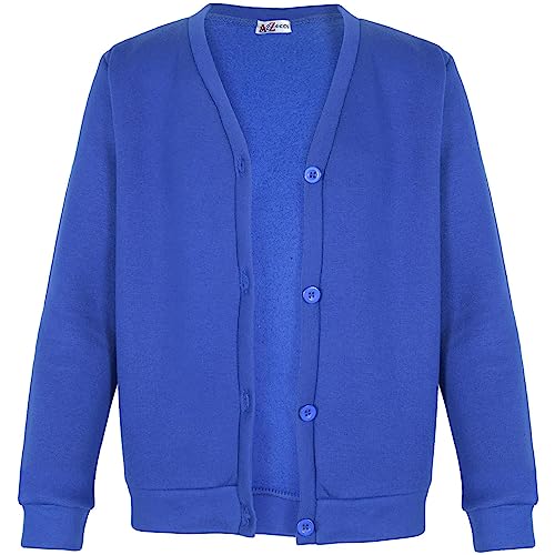A2Z 4 Kids Girls Club Scouts School Uniform - UF Cardigan Royal 2 Pack 7-8