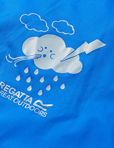 Regatta Kids puddle suit - all in one waterproof - Breathable and rain proof hooded outdoor warm Puddlesuit - reflective trim and taped Seams - playsuit For Boys and Girls, Oxford Blue, 18-24 Months